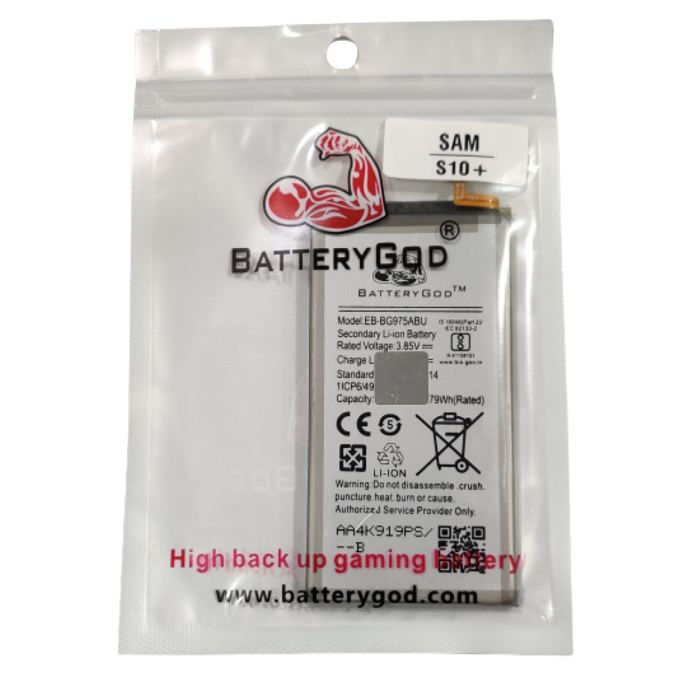 BATTERYGOD Full Capacity Proper 4100 mAh Battery For Samsung Galaxy S10 ...